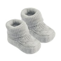 S403-G: Grey Acrylic Turnover Bootees